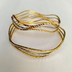 Traditional Gold-Plated Metal Bangles Set
