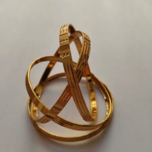 Gold Plated Base Metal Bangles Set