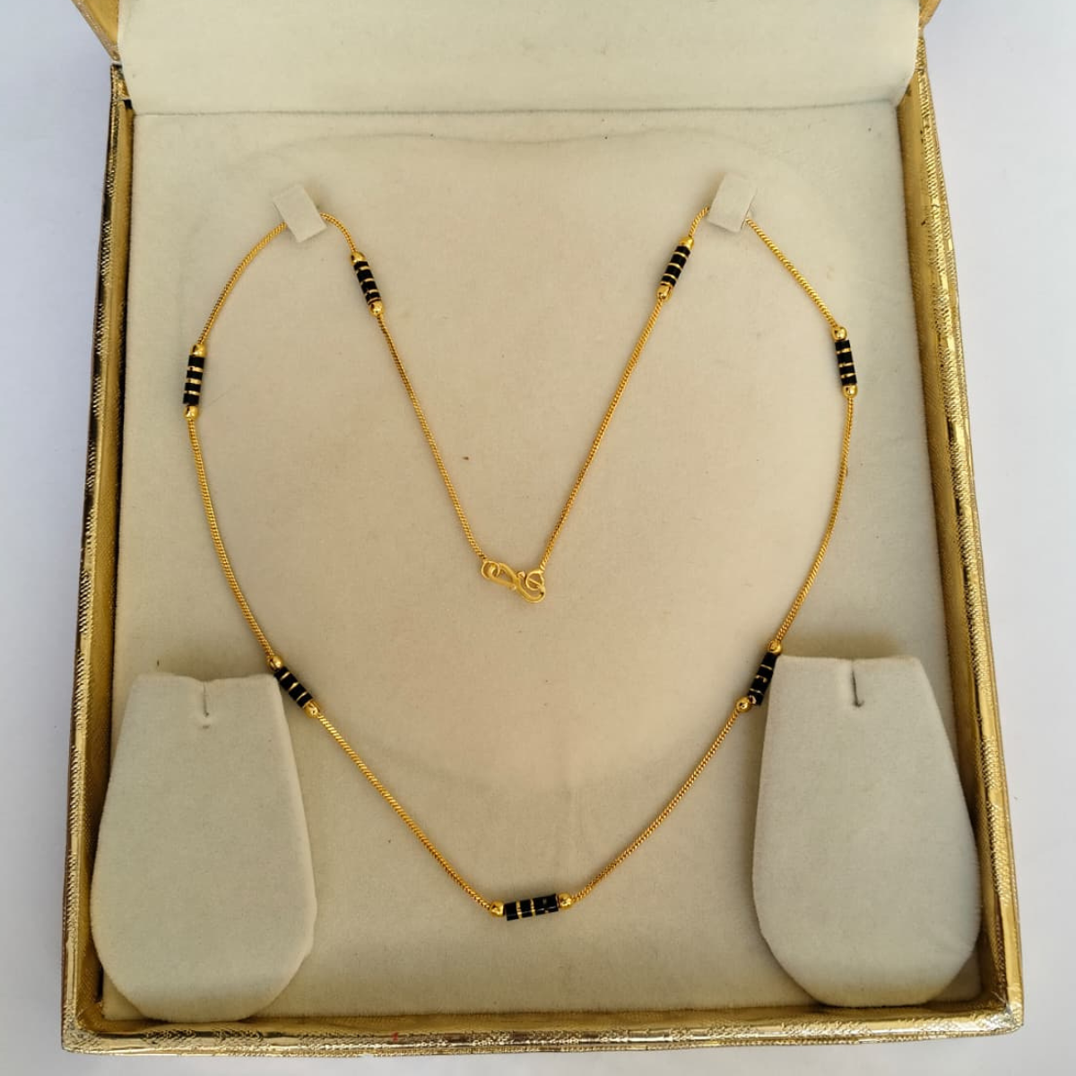 Black Bead Chain Necklace for Women