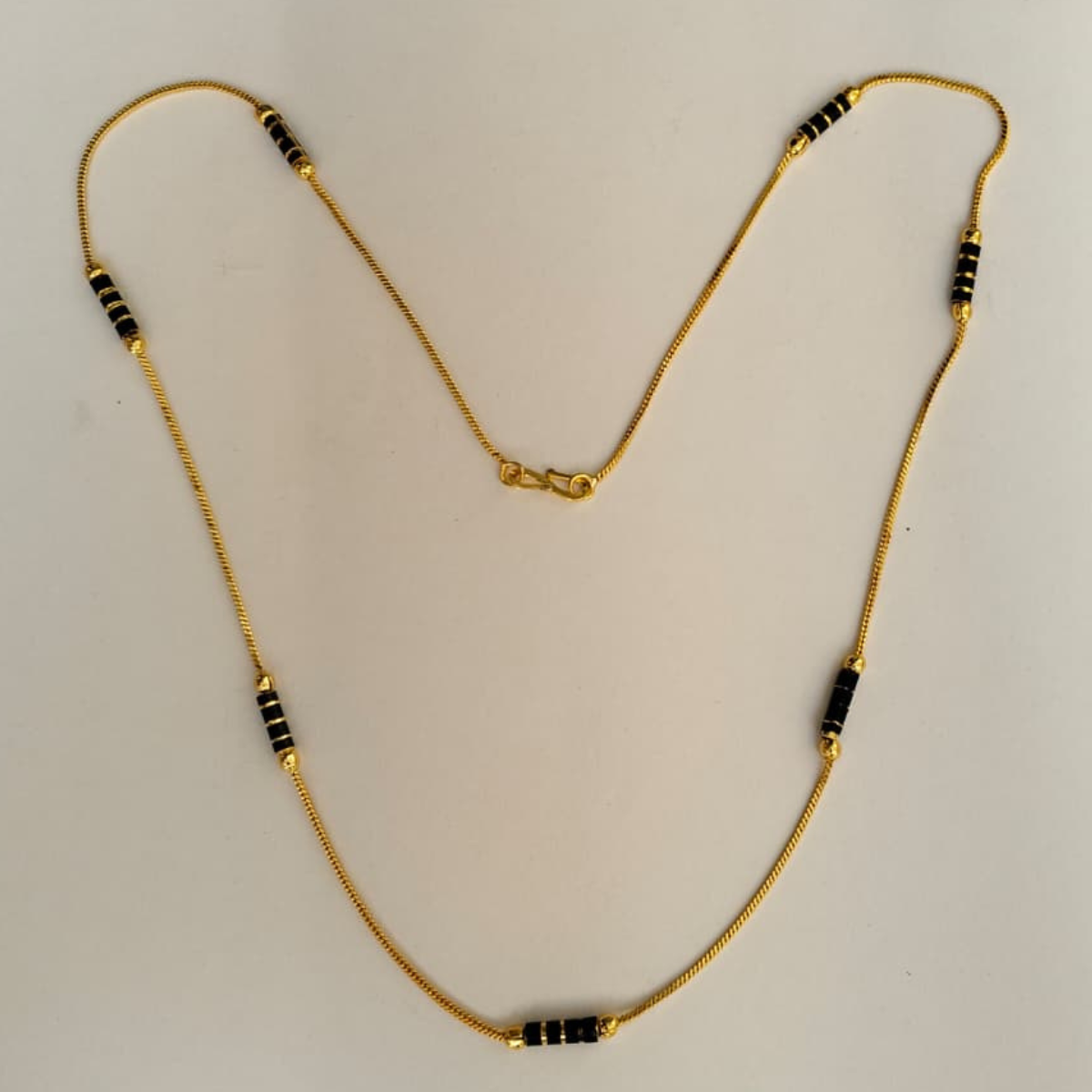 Black Bead Chain Necklace for Women