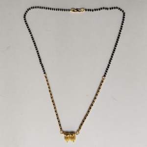 Traditional Mangalsutra Necklace with Black Beads